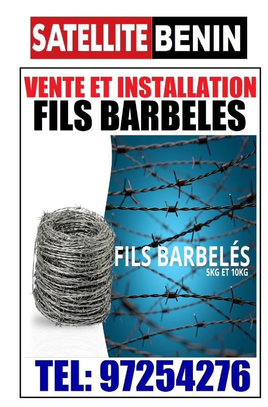 Vente et installation des  Clôtures Électriques et Fils anti intrusion barbelés