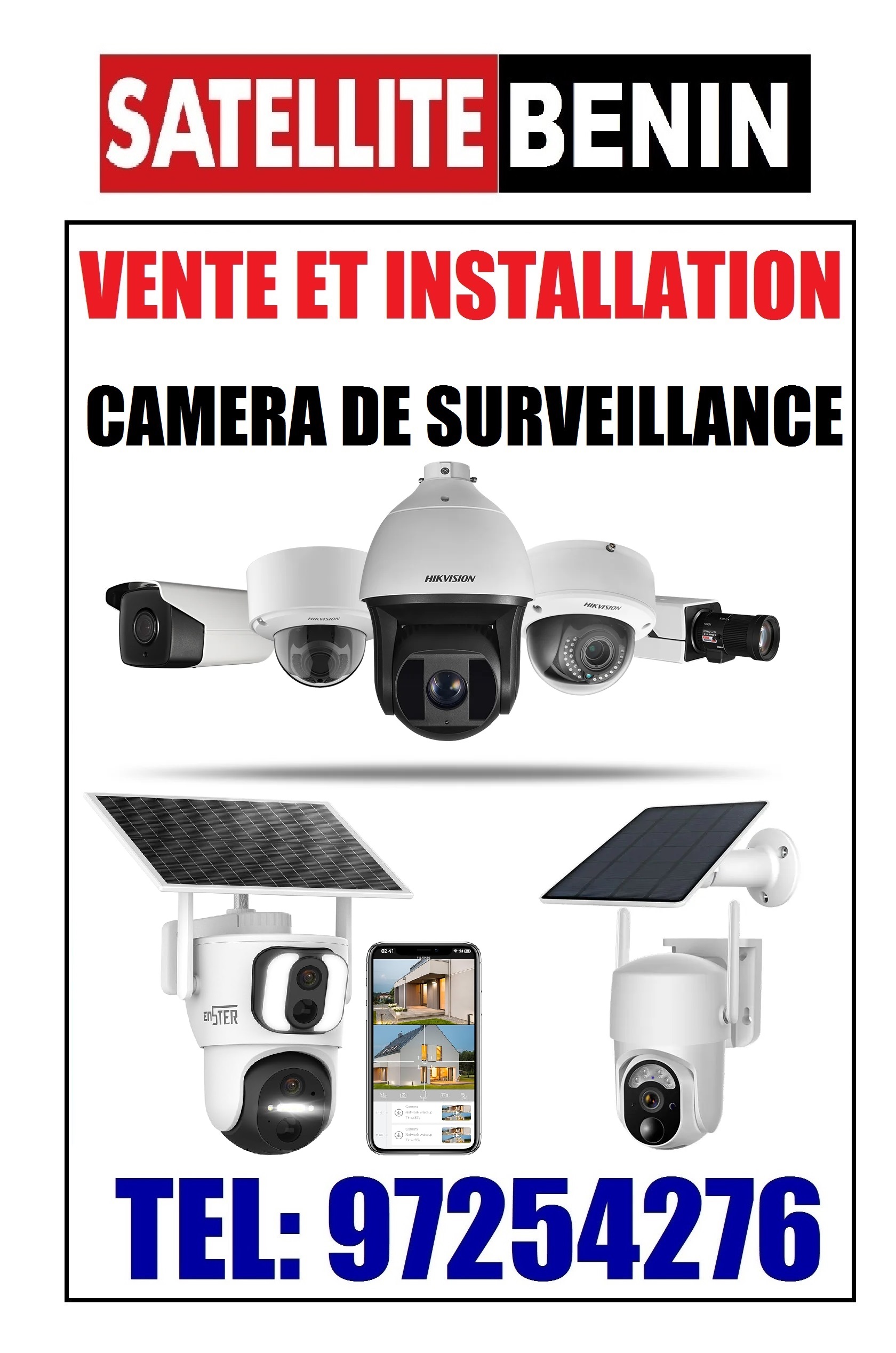 Vente et installation des cameras de toutes les marques