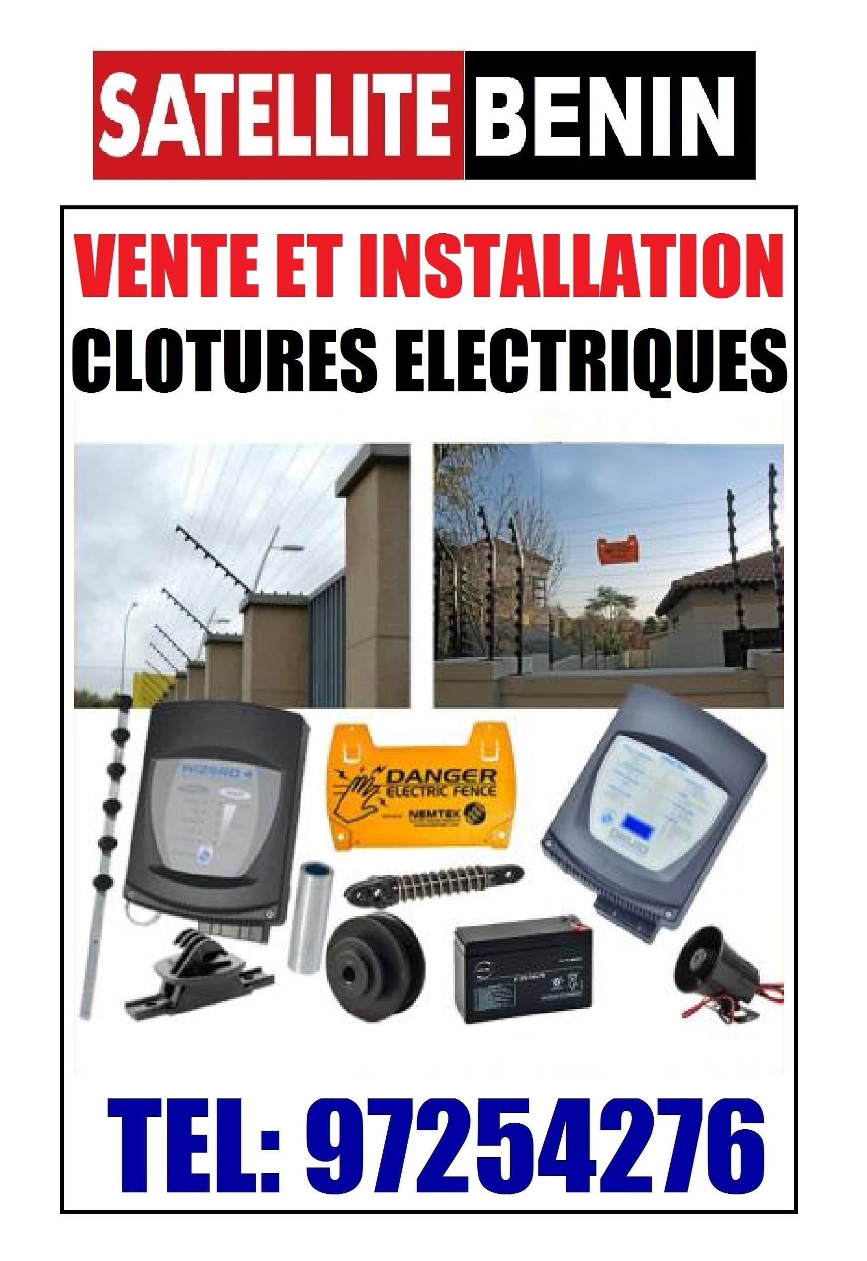 Vente et installation des Barbelées et Fils de clotures electrqiue de securité .
