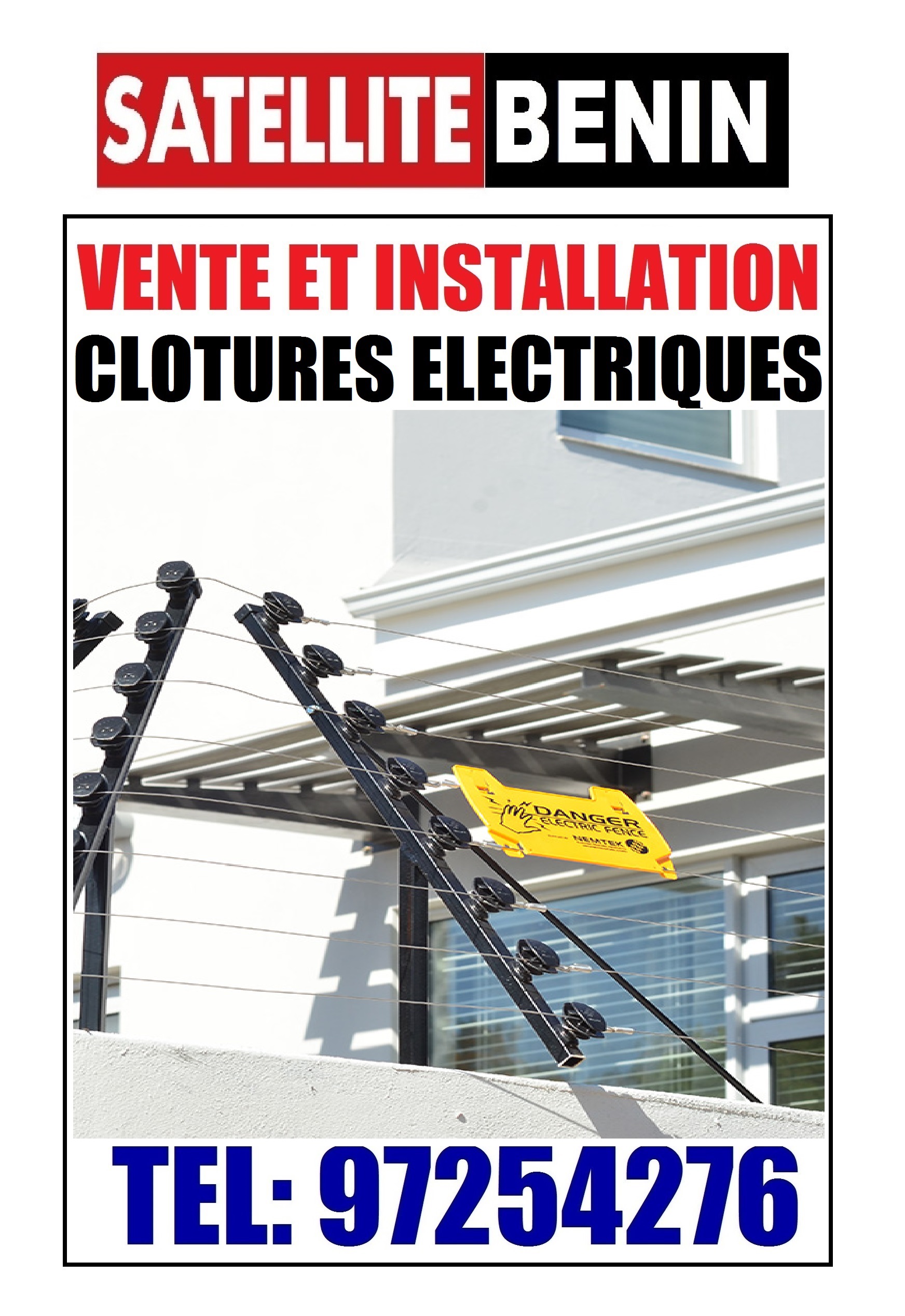 Vente et installation des Barbelées et Fils de clotures electrqiue de securité .