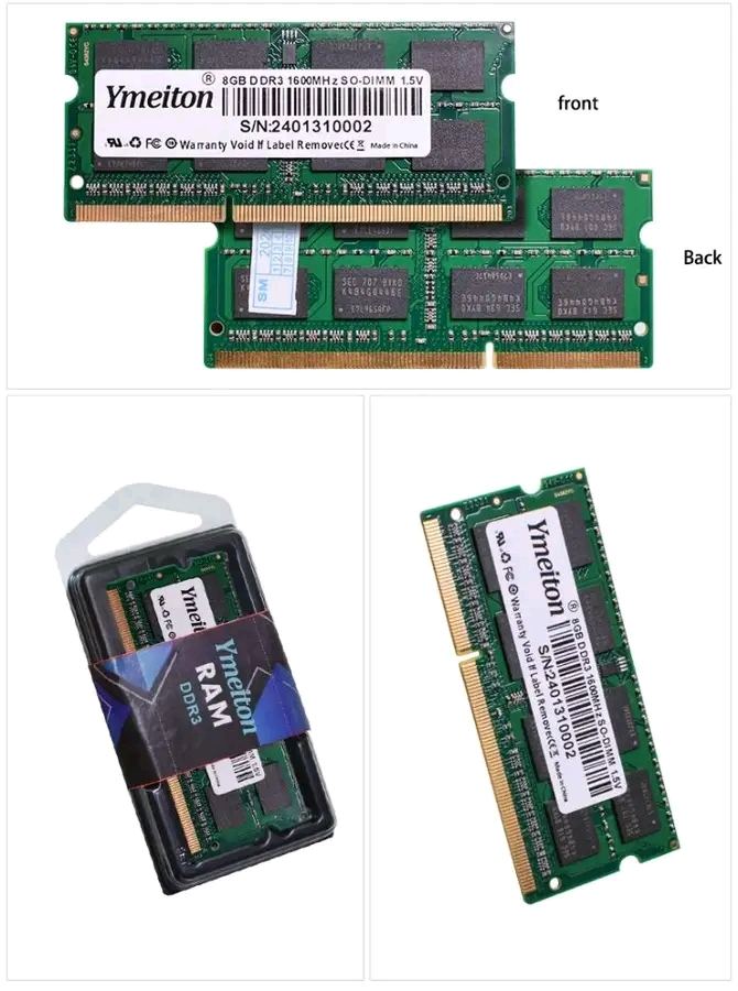 Mémoire Ram DDR3L /DDR3 Capacité  8Go