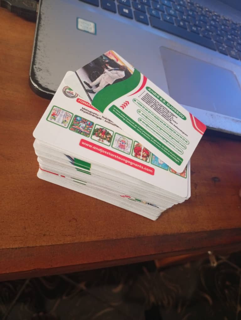 Impression de cartes de visite 1 face ou 2 faces Lot de 100