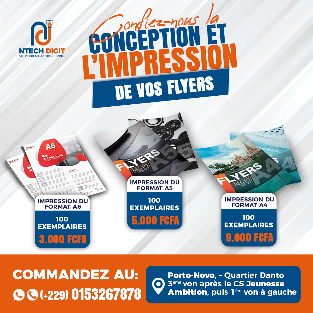 Impression de flyers Lot de 100 A6 A5 A4