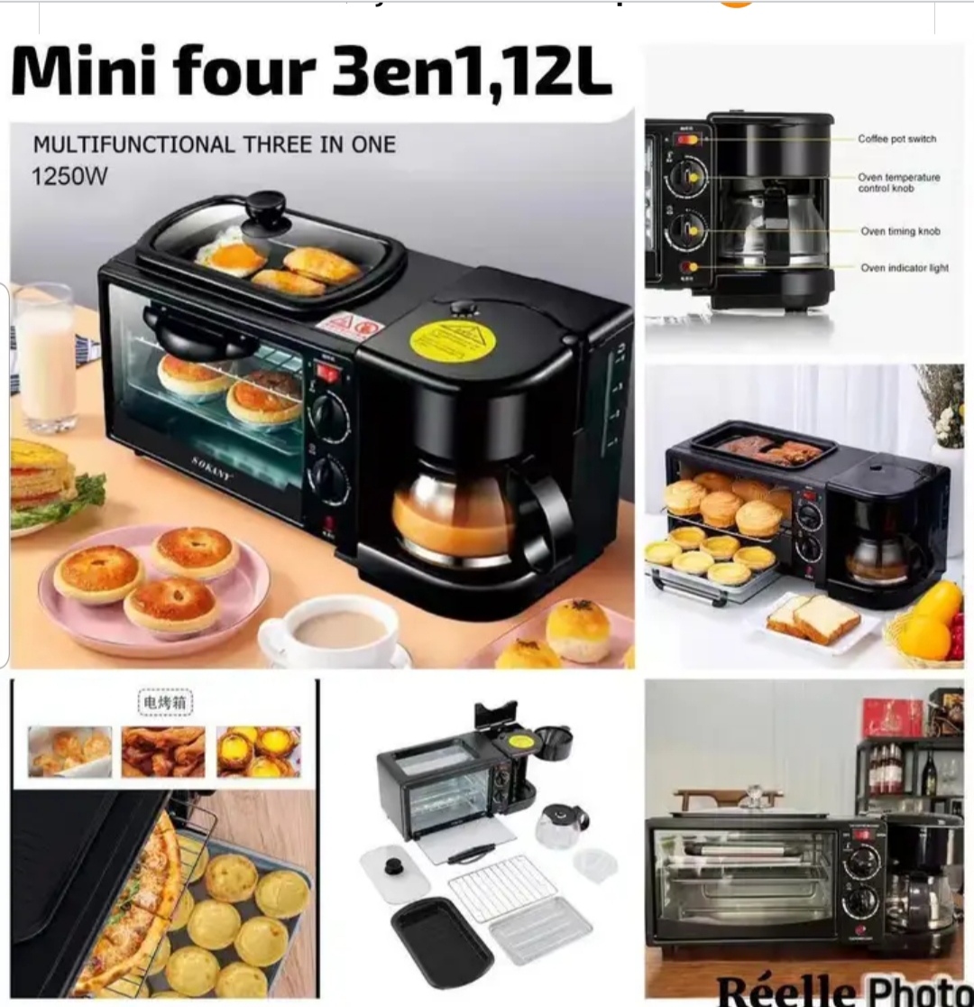 Mini four électrique 3 en 1