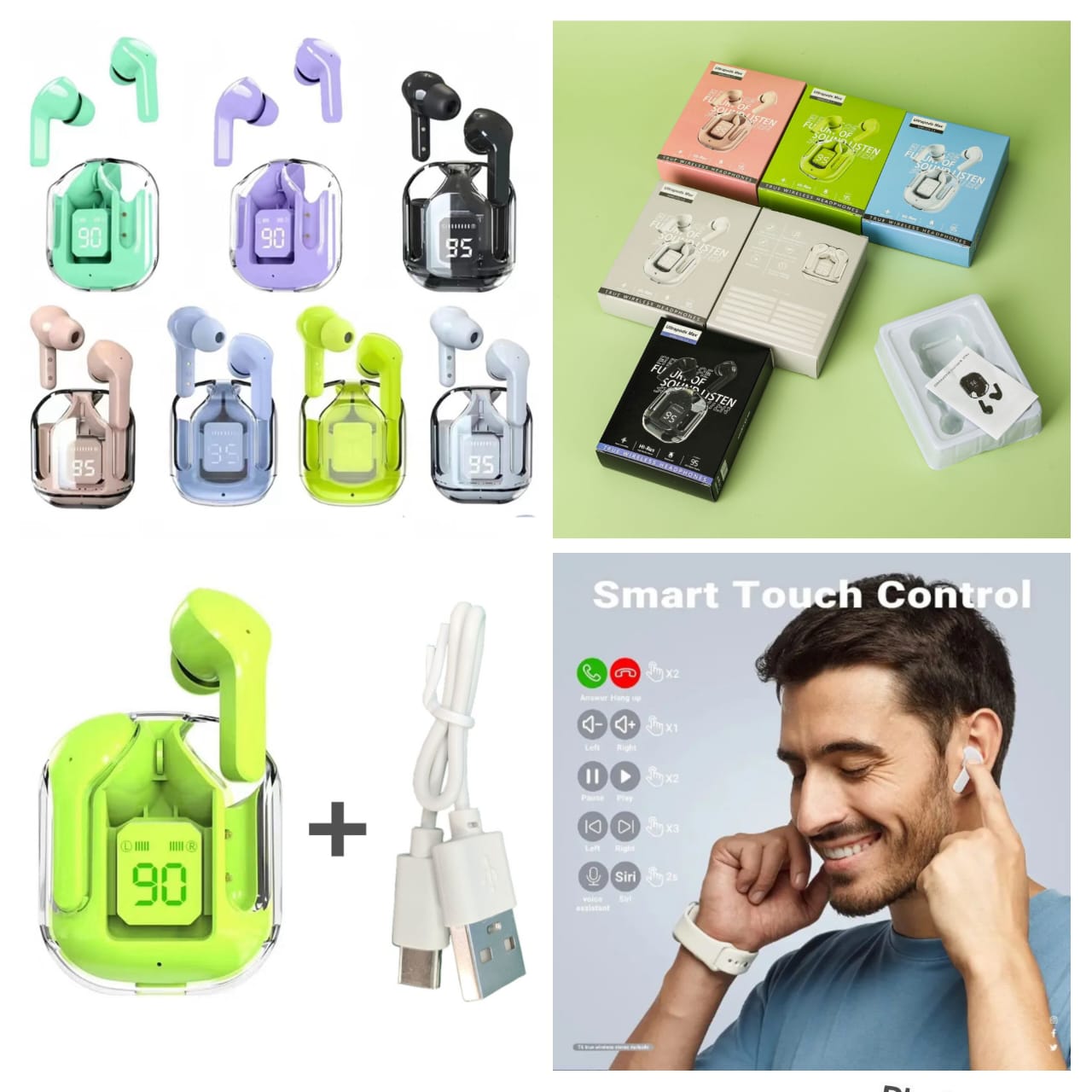 Écouteurs transparents sans fil